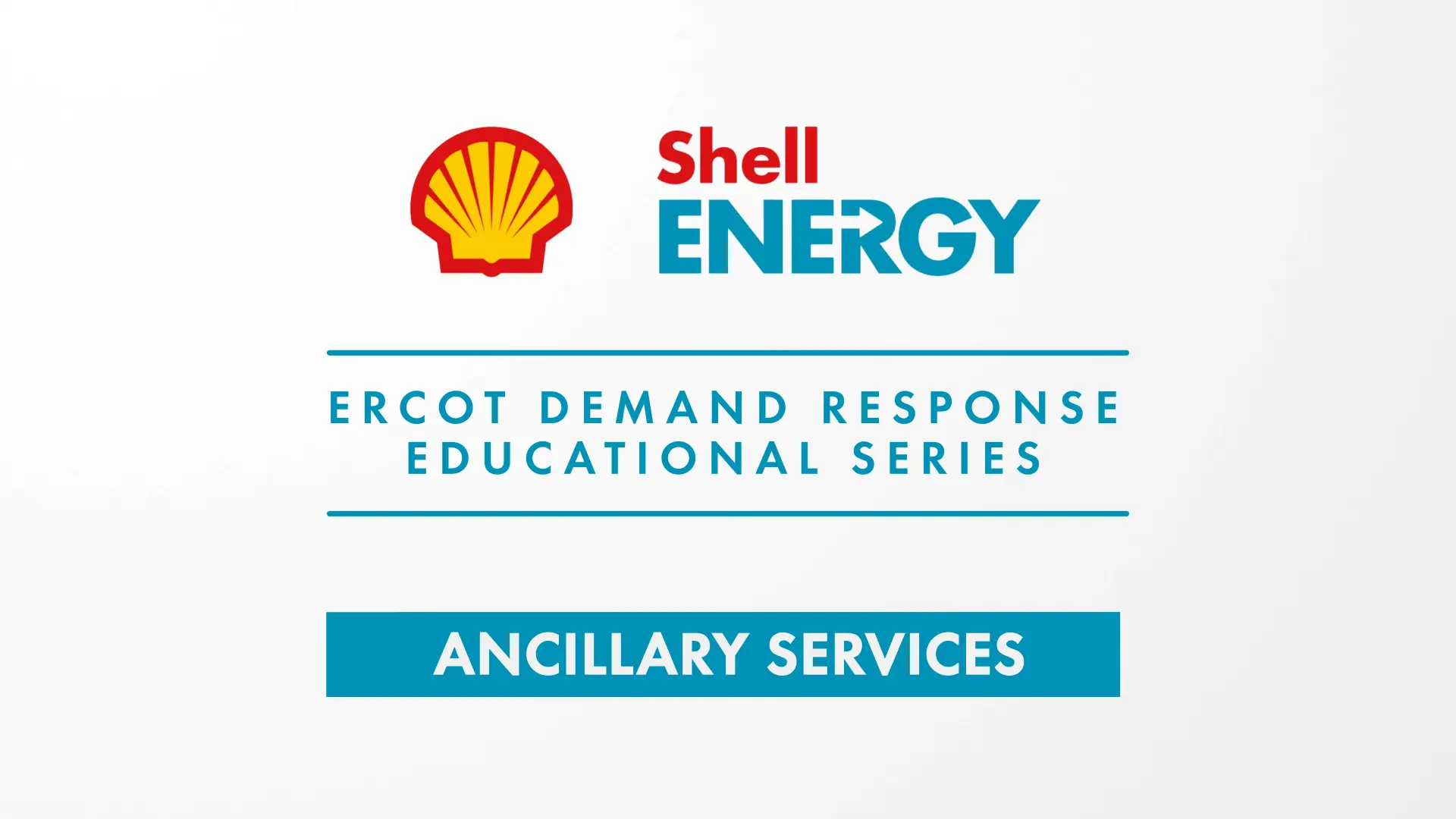 Demand Response - Ancillary Services