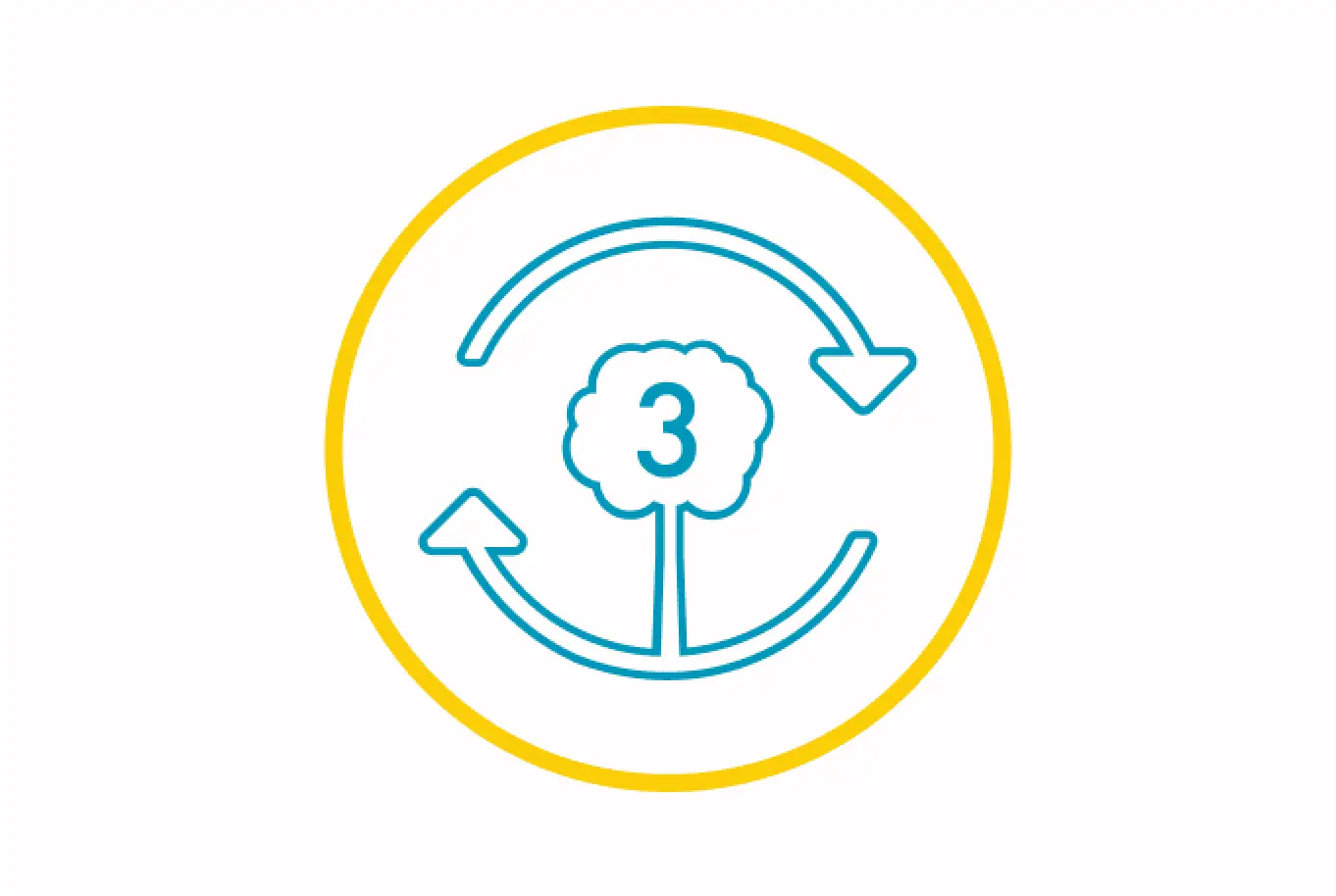 icon of a tree with a number 3