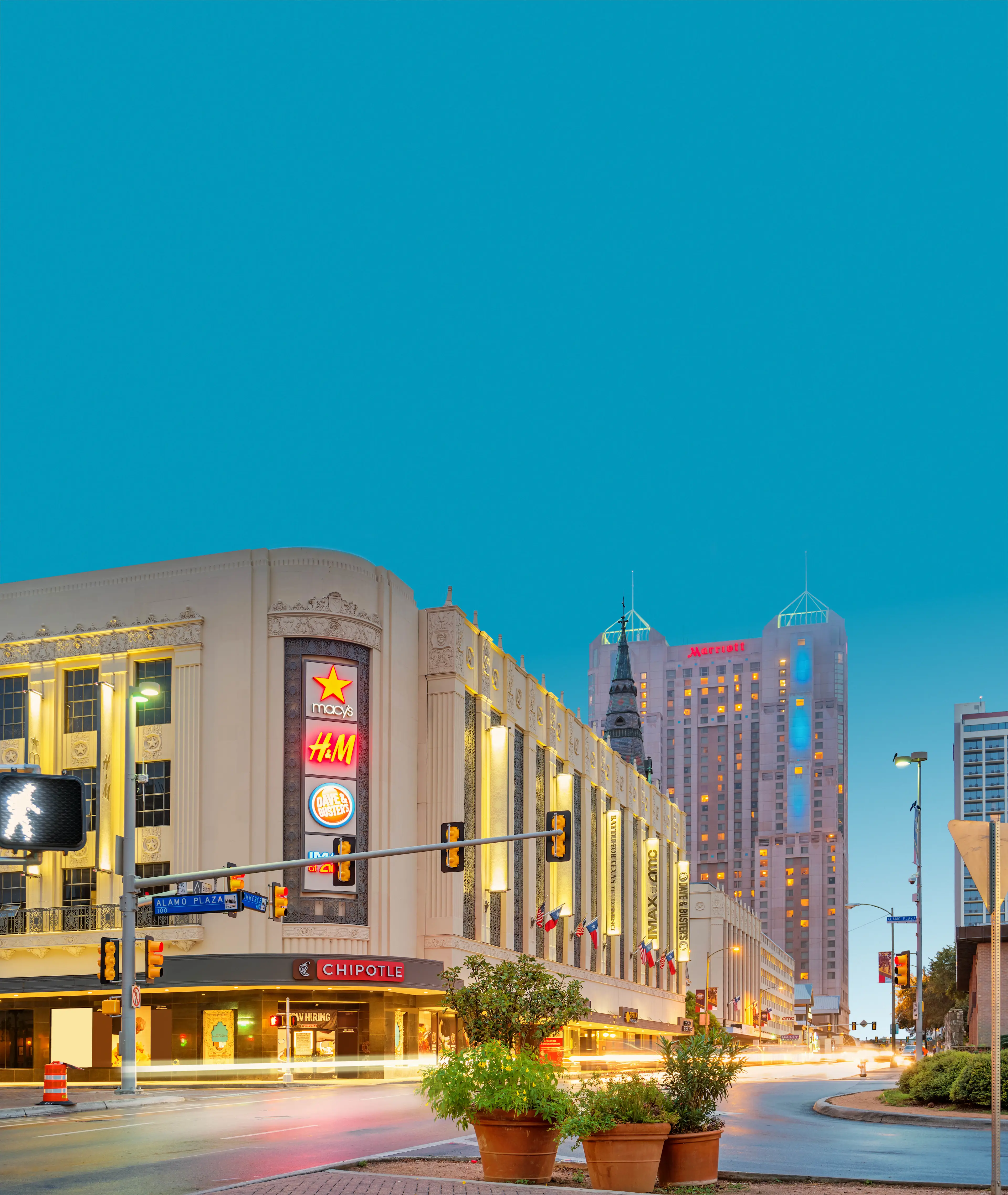 Retail shopping outdoor mall