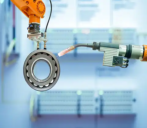Welding equipment in a manufacturing plant.