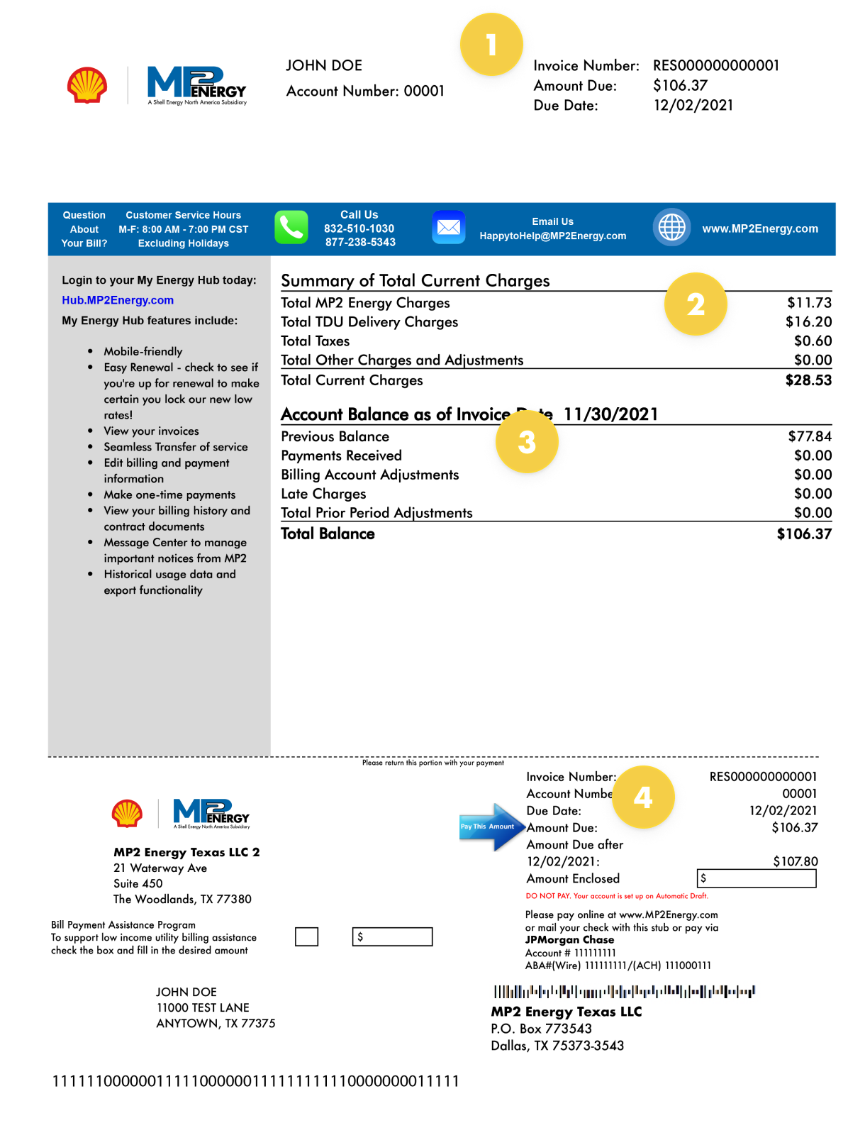 How To Read Your Residential Texas Electricity Bill MP2 Energy