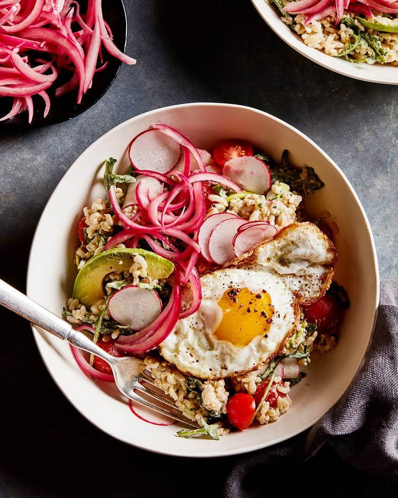 Cravings Breakfast Grain Bowls with Green Tahini Sauce