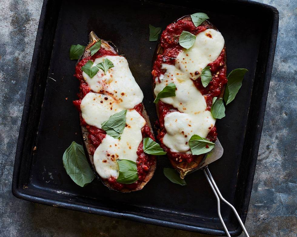 Cravings Roasted Eggplant Parm Boats