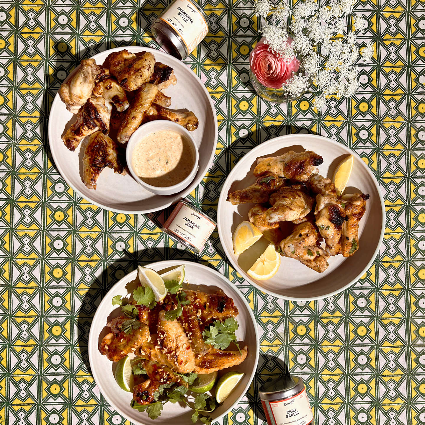 Grilled Wings 3 Ways