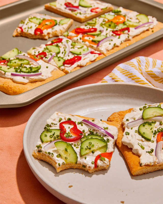 Veggie “Pizza” with French Onion Dip Spread