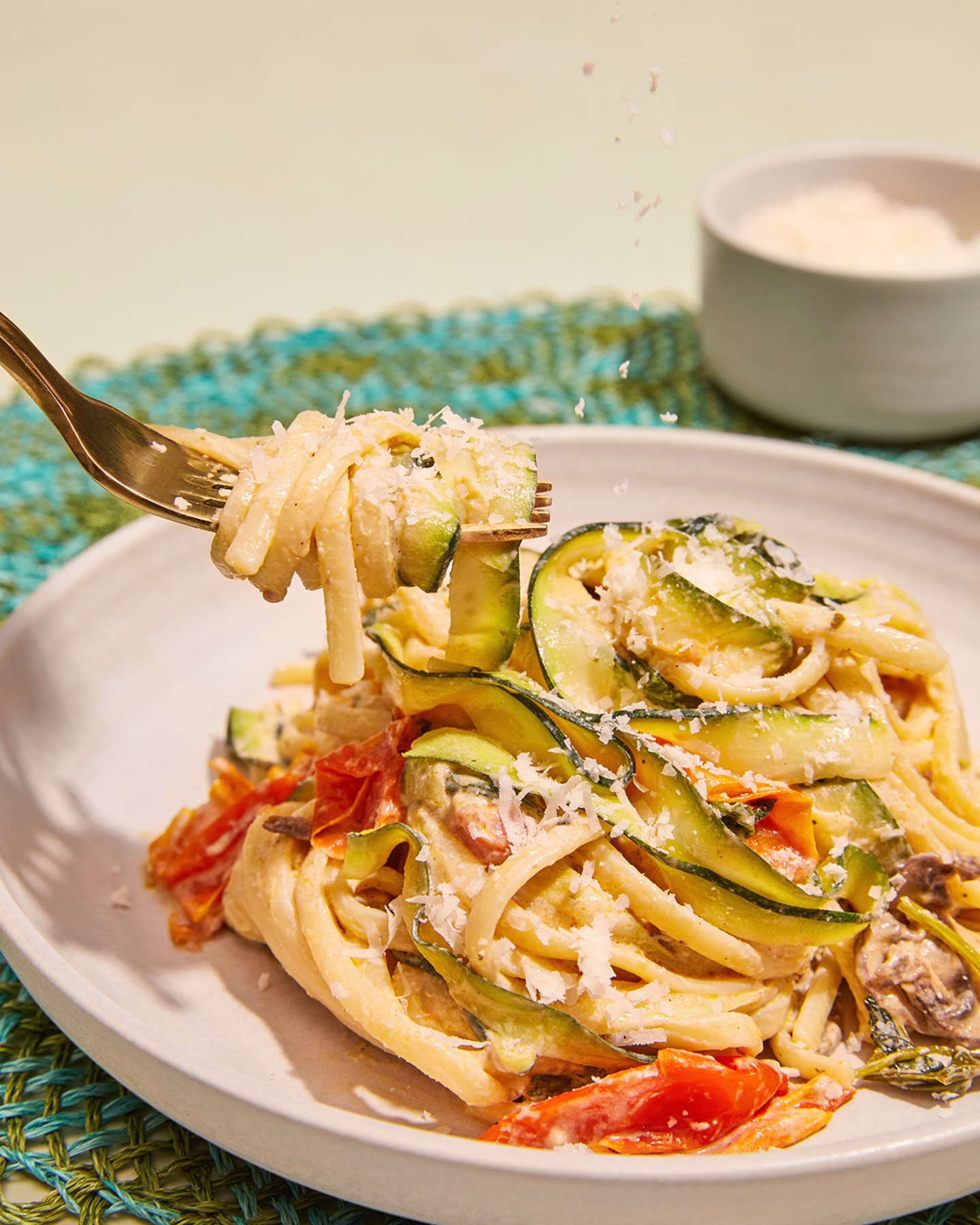 Spinach Artichoke Half-and-Half Pasta & Zoodles_Shoppable Image_Fresh Plate