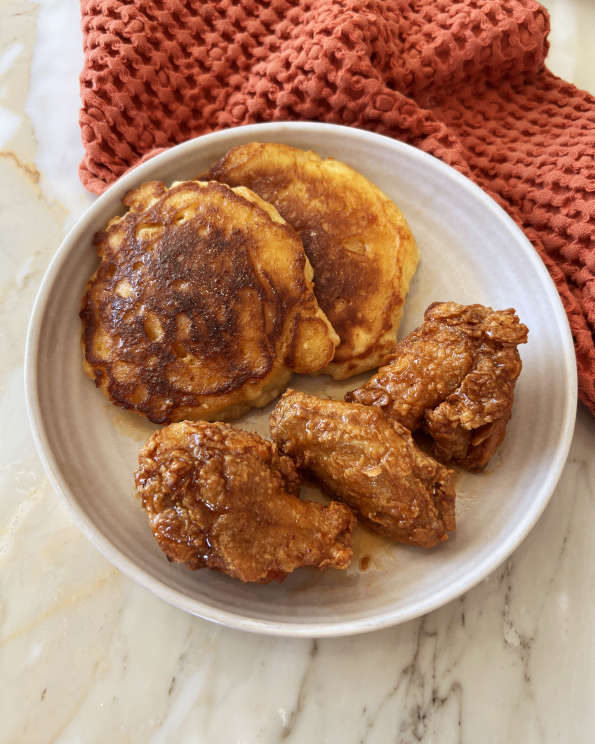 Cravings | John's Fried Chicken and Pancakes with Smoked Honey Butter