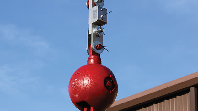 Lifting sensors at the base of a crane