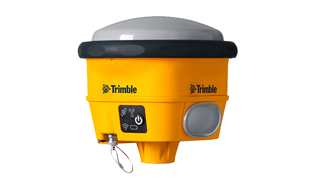 Trimble R780 GNSS smart antenna showing indicator lights