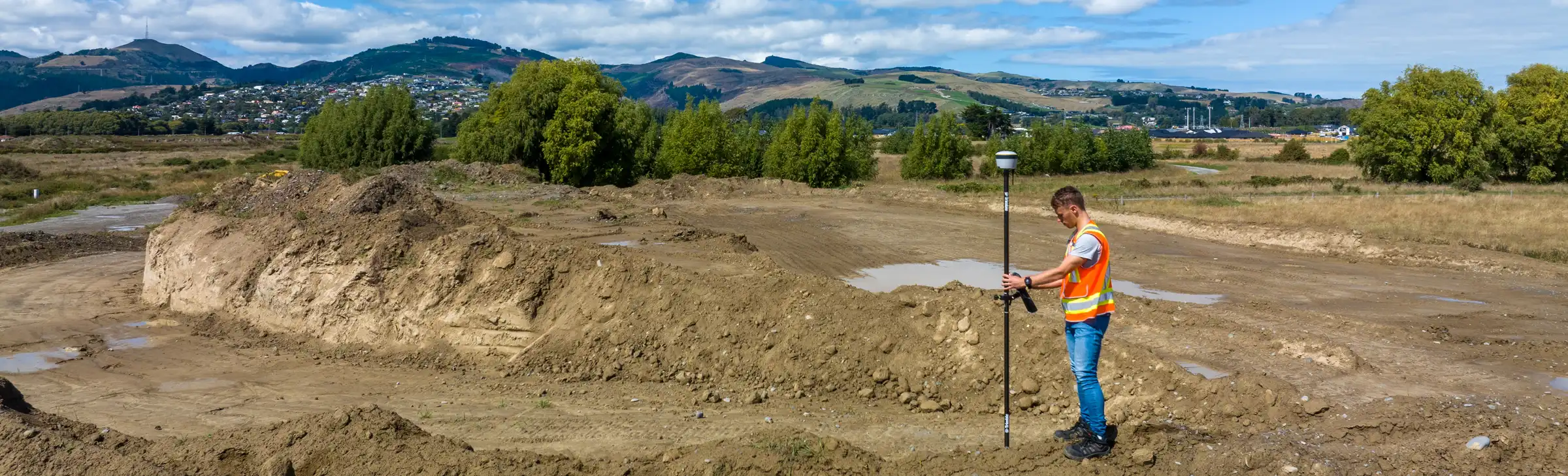 surveyor on field