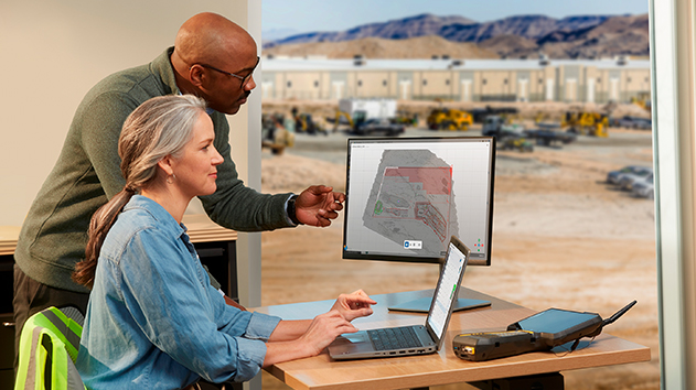 Construction office using Trimble software for seamless field to office connectivity