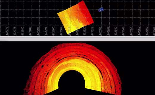 surveyor scanning tunnel