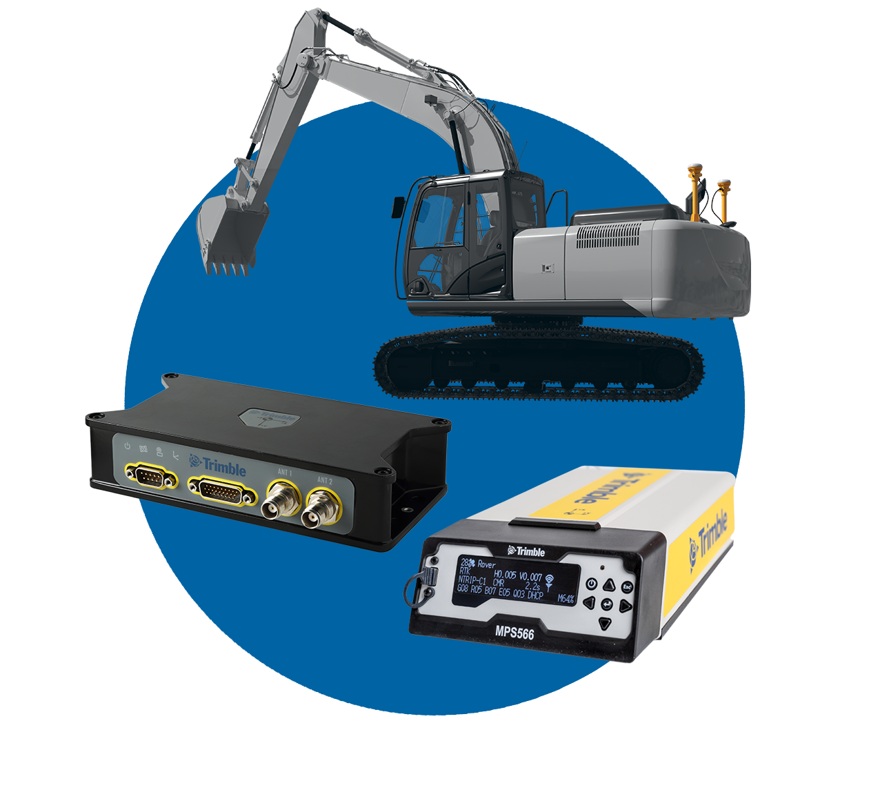 Heavy civil construction MPS566 and BX922 GNSS receivers