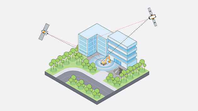 EVEREST multipath rejection technology ensures sub-meter DGPS positioning where signal reflection is an issue