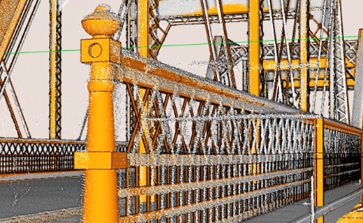 3D-Punktwolke einer Brücke