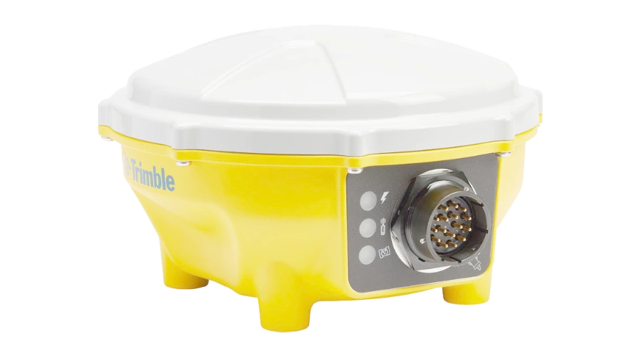 Close up of Trimble MS976 GNSS smart antenna for machine control