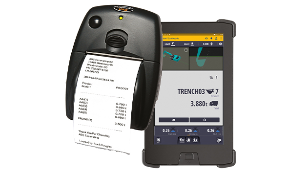 Printer and display showing payload tracking