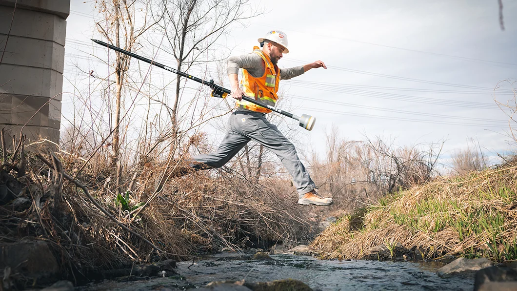 Surveyor able to work faster than ever before in challenging terrain with the R980 precision GNSS system.