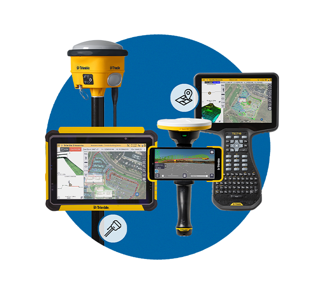 Trimble antennas and data collectors for surveying