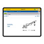 Trimble lifting solutions displayed on a tablet