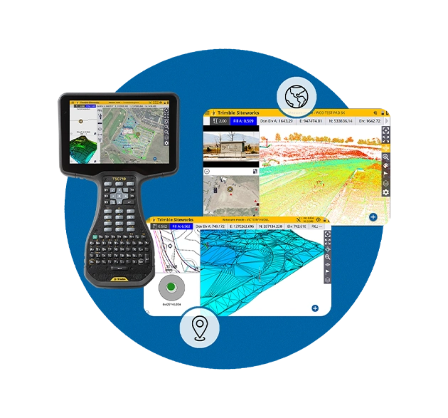 Trimble TSC710 data collector with Trimble Siteworks software