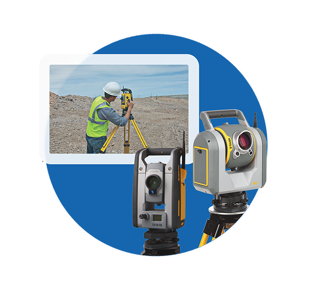 Heavy civil construction SPS930 universal total station and SX12 scanning total station