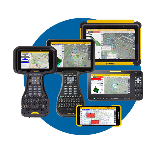 Trimble display and data collector products TSC7, TSC510, T70, T100 and T110 tablets and controllers