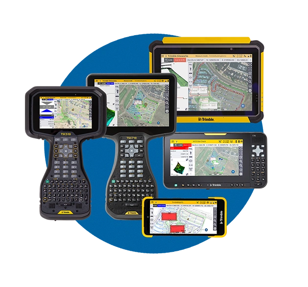 Trimble display and data collector products TSC7, TSC510, T70, T100 and T110 tablets and controllers