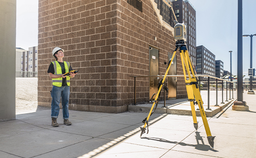 Surveyor working on T110 tablet