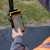 A Trimble TDC6 data collector mounted on a survey pole with Trimble Forensics Reveal software on the screen.