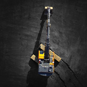 Aerial view of excavator with Trimble Earthworks Grade Control