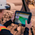 Surveyor using works software with sitevision in the field