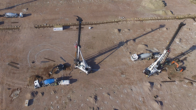 Trimble Groundworks being used to streamline a deep foundation flight augering project