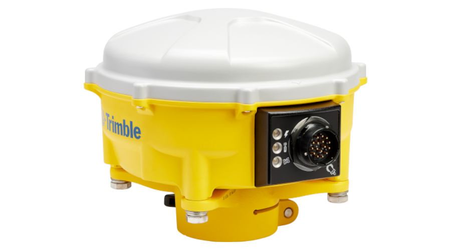 Close up of Trimble MS976 GNSS smart antenna for machine control