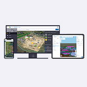 Trimble WorksManager software displayed on a desktop and mobile-friendly devices connecting construction crews to the information they need