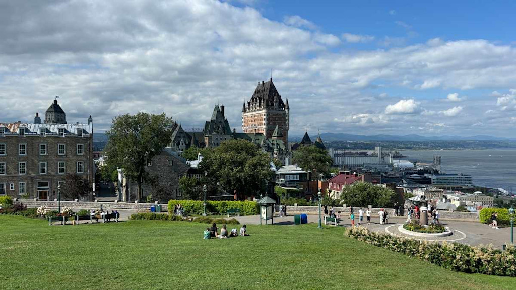 The Château Frontenac overlooking the vibrant streets of Old Québec