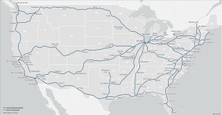 Amtrak routes map