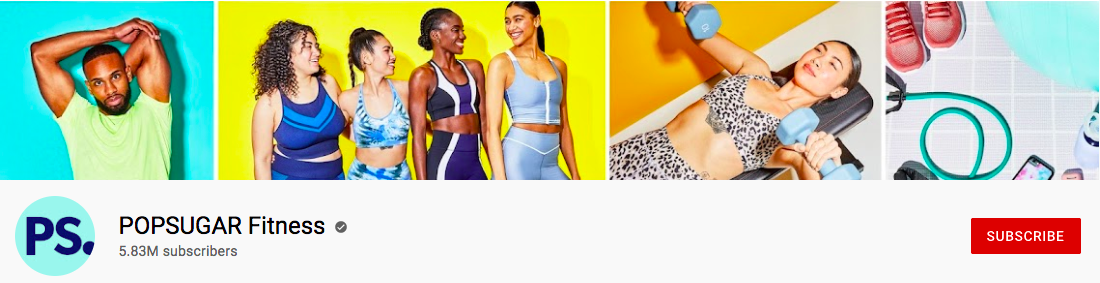 PopSugar Fitness YouTube Banner
