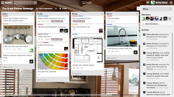 microsoft project replacement trello card wall view