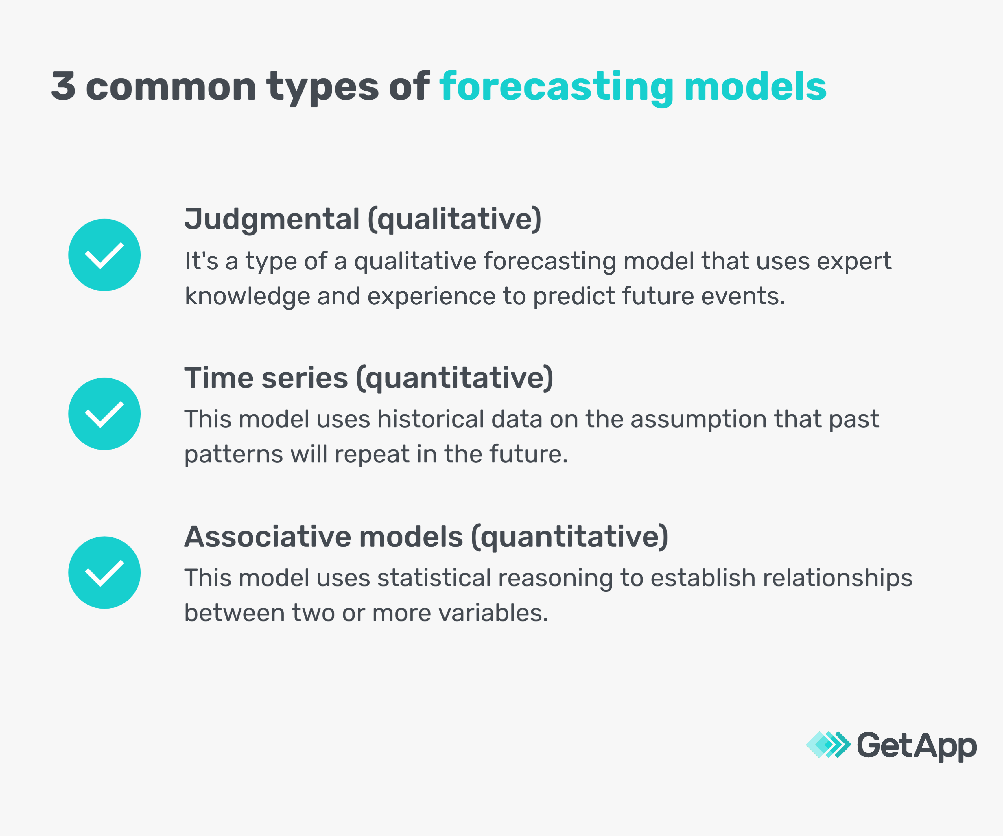 3 common types of forecasting models