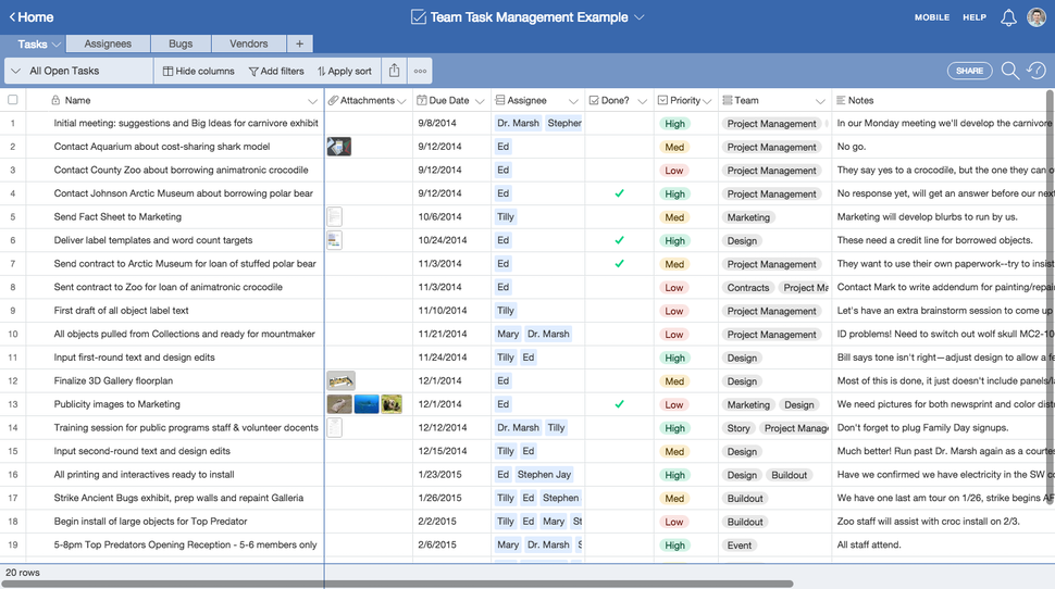 project management for creatives airtable spreadsheet view
