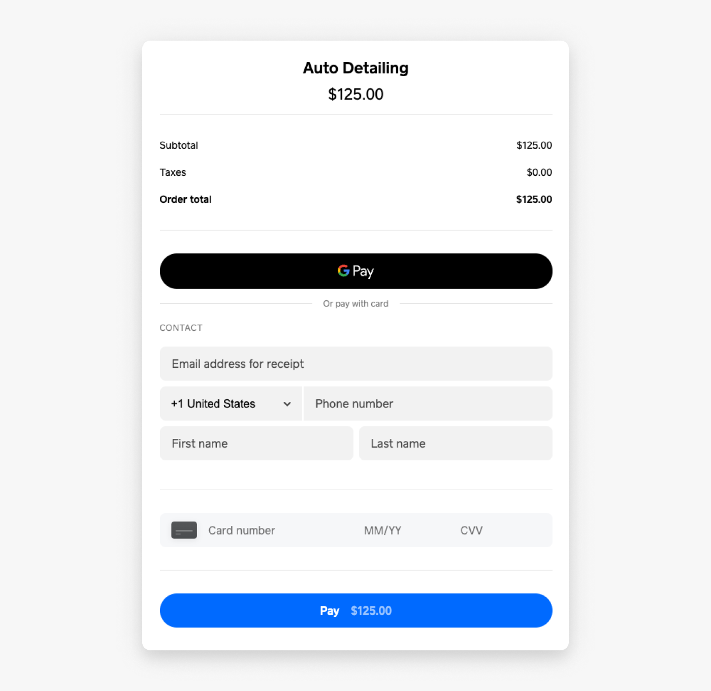 A graphic showing the basic checkout page.