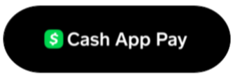 A screenshot of the rendered Cash App Pay payment button on a web page payment client.