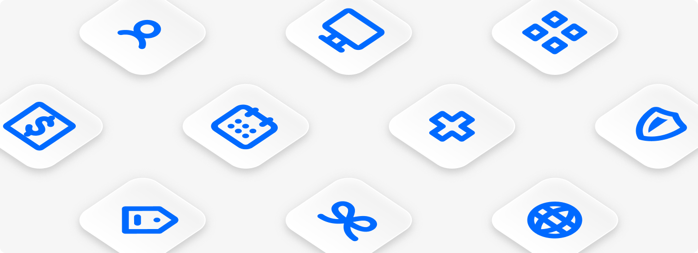 A figure showing a grid of app category icons