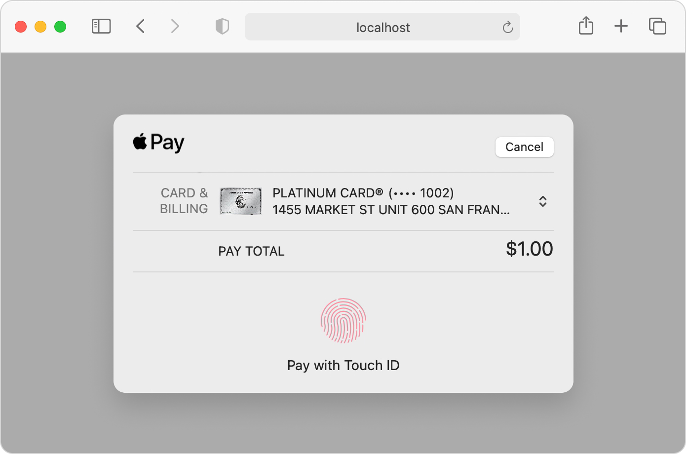 A graphic showing the Apple Pay button.