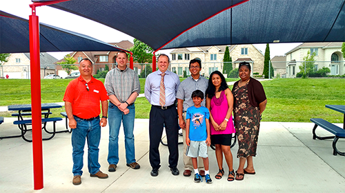 adopt a shade structure