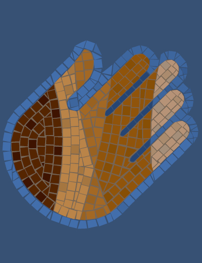 Dermatology World abstract illustration of hand