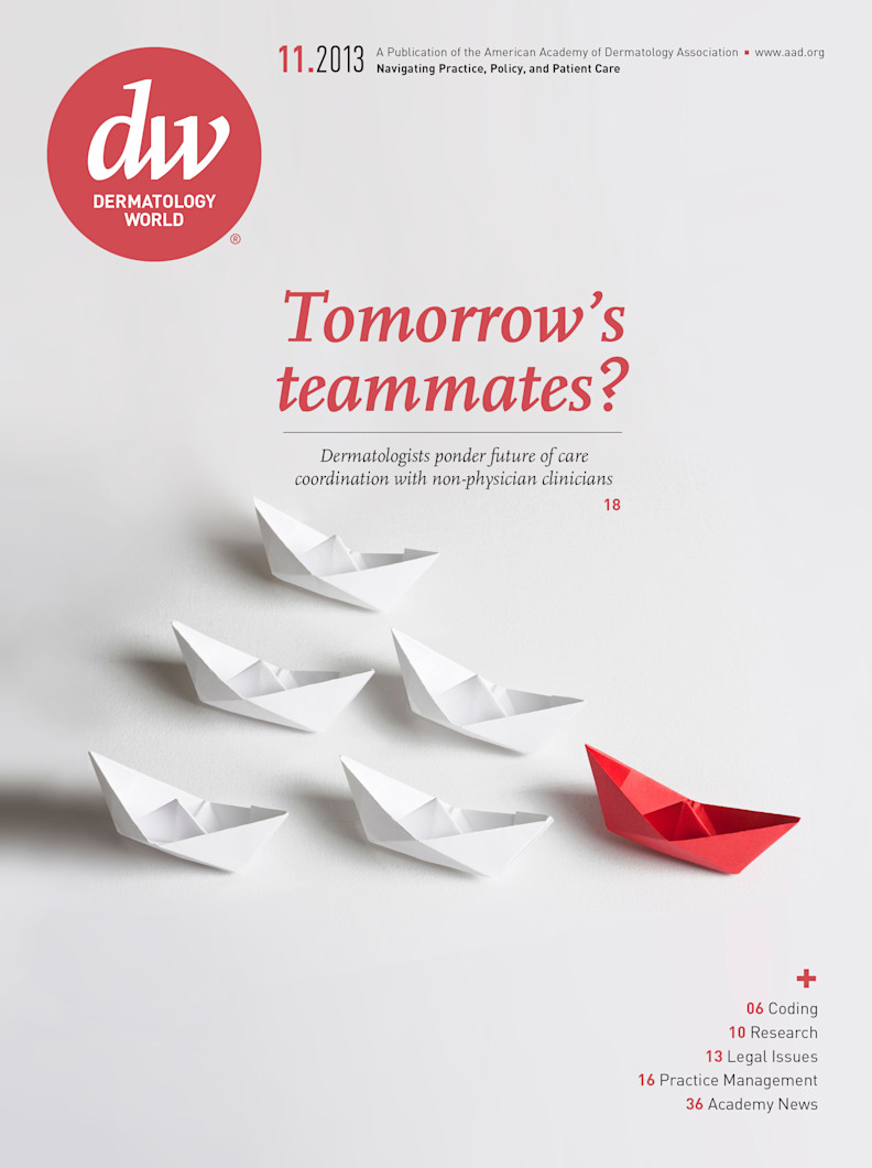 Dermatology World cover November 2013