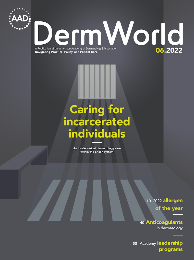 Cover for DermWorld June 2022
