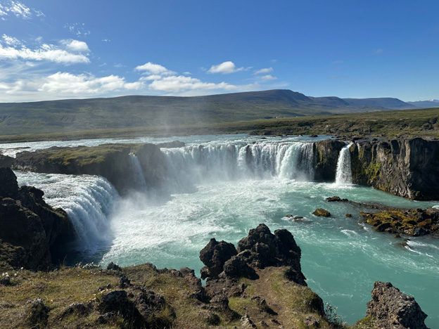 The Godafoss waterfall in Iceland